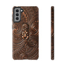 Paa Guardian Tough Samsung Galaxy Case Samsung Galaxy S21 Plus Glossy - Hawaiian Copper Carved Tiki Polynesian Design - The Local Banyan