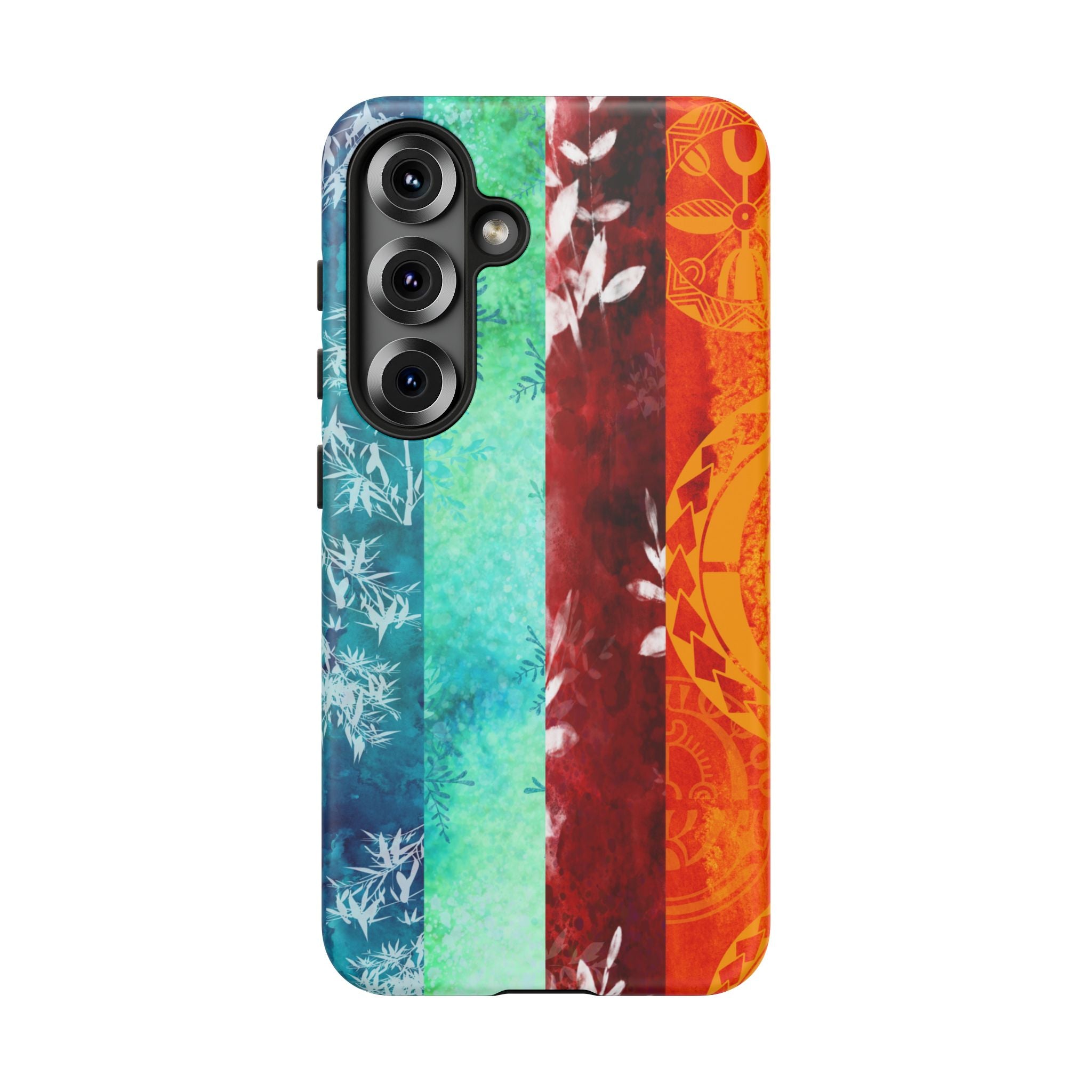 Island Vibes Tough Samsung Galaxy Case Side View - Dual Layer Drop Protection Hawaiian Phone Case - The Local Banyan