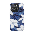 Eternal Blue Plumeria Magnetic Case for iPhone Phone Case The Local Banyan iPhone 15 Pro Glossy
