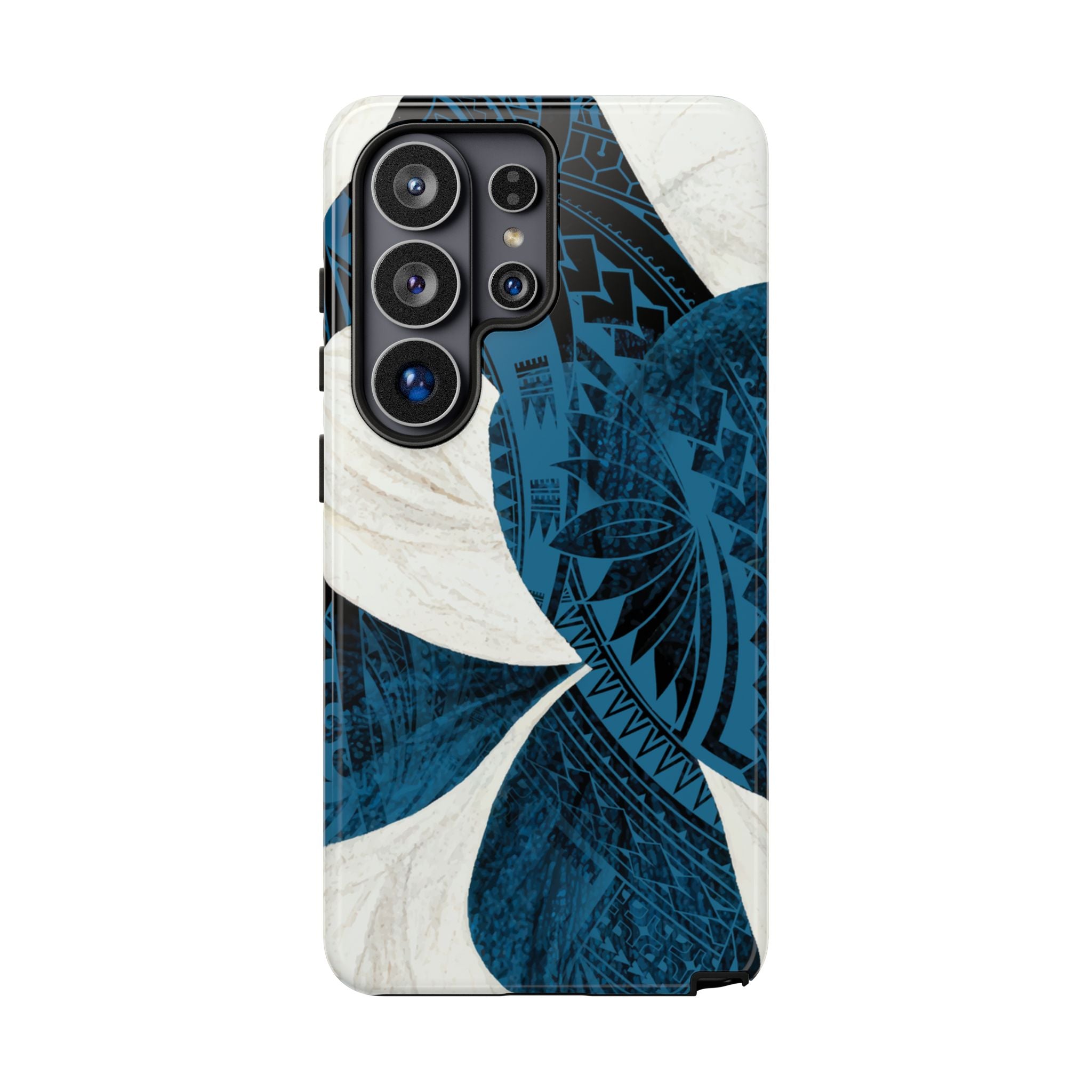 Hana Breeze Tough Samsung Galaxy Case Side View - Dual Layer Drop Protection Hawaiian Phone Case - The Local Banyan
