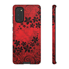 Keahi Pua Tough Samsung Galaxy Case Samsung Galaxy S20 Matte - Hawaiian Fire Flower Red Tribal Floral Design - The Local Banyan