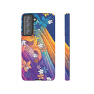 Mauna Sunrise Tough Samsung Galaxy Case Samsung Galaxy S21 FE Matte - Hawaiian Colorful Sunrise Plumeria Design - The Local Banyan