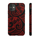 Island Tribal Red Tough Case for iPhone Phone Case The Local Banyan iPhone 11 Matte