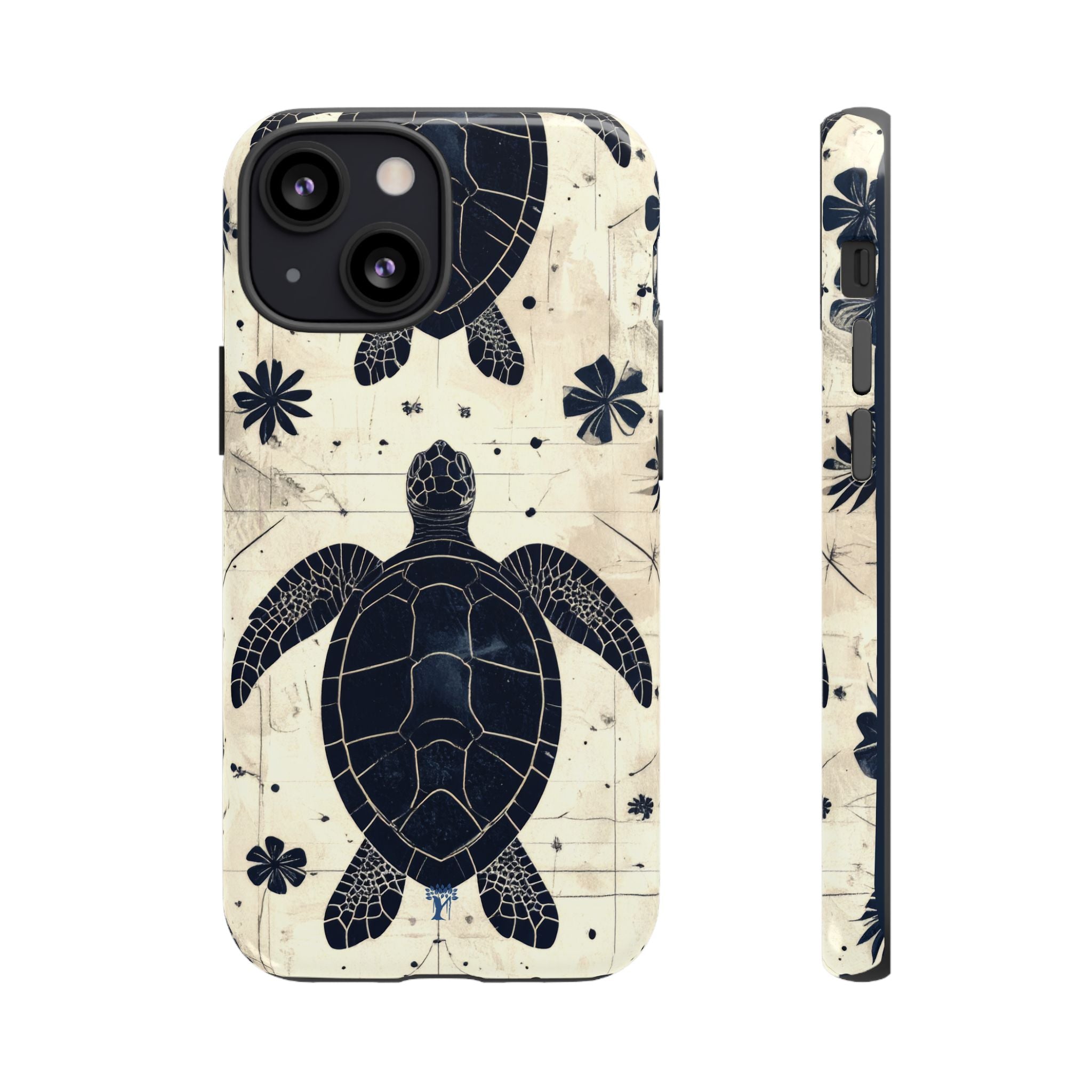 Tapa Keʻa Honu Tough Case for iPhone iPhone 13 Mini Glossy The Local Banyan
