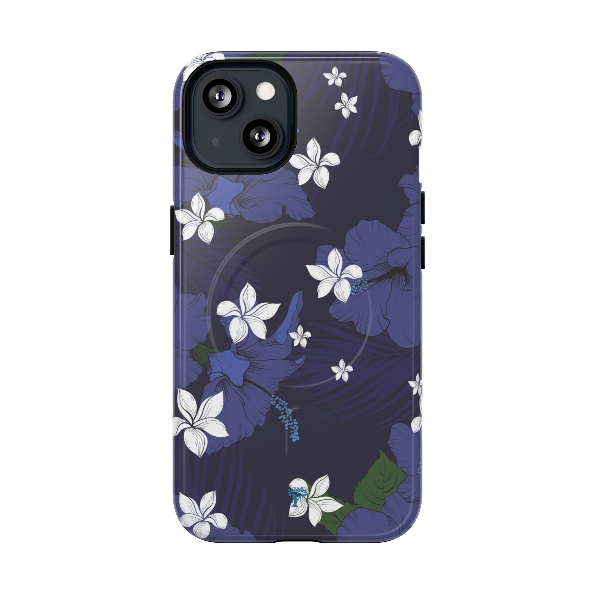 Vintage Blue Magnetic Tough Case for iPhone iPhone 13 Glossy The Local Banyan