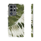 Island Breeze Tough Samsung Galaxy Case Samsung Galaxy S21 Ultra Matte - Hawaiian Palm Leaf Olive Green Botanical Design - The Local Banyan