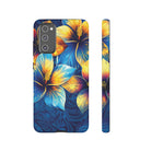 Pua La Tough Samsung Galaxy Case Samsung Galaxy S20 FE Matte - Hawaiian Golden Hibiscus Sun Flower Sapphire Design - The Local Banyan