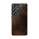 Aloha Aina Tough Samsung Galaxy Case Detail View - Hawaiian Earth Tone Polynesian Tribal Design Close Up - The Local Banyan