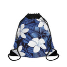 Eternal Blue Plumeria Drawstring Cinch Bag Backpack The Local Banyan