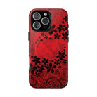 Keahi Pua MagSafe iPhone Case iPhone 16 Pro Max Glossy - Hawaiian Fire Flower Red Tribal Floral Design - The Local Banyan