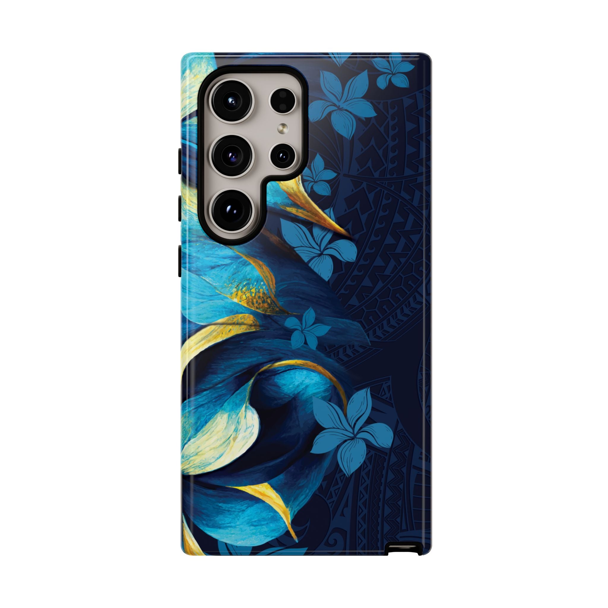 Po Mahina Tough Samsung Galaxy Case Side View - Dual Layer Drop Protection Hawaiian Phone Case - The Local Banyan