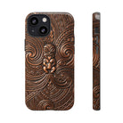 Paa Guardian Tough iPhone Case iPhone 13 Mini Glossy - Hawaiian Copper Carved Tiki Polynesian Design - The Local Banyan