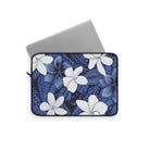 Eternal Blue Plumeria Laptop Sleeve Laptop Sleeve The Local Banyan