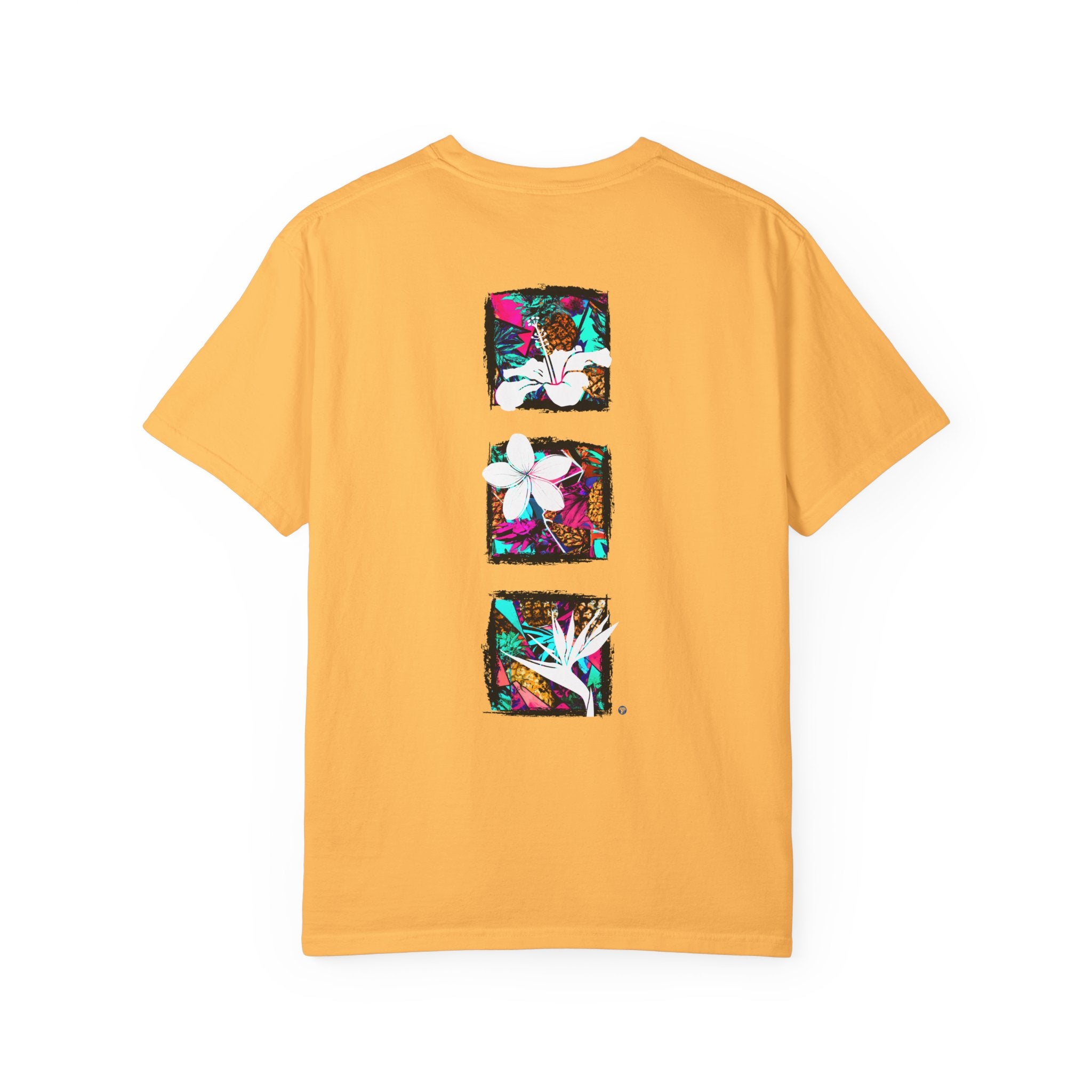 Pineapple Blossom Garment Dyed Tee Topaz Blue 4XL The Local Banyan