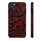 Island Tribal Red Tough Case for iPhone Phone Case The Local Banyan