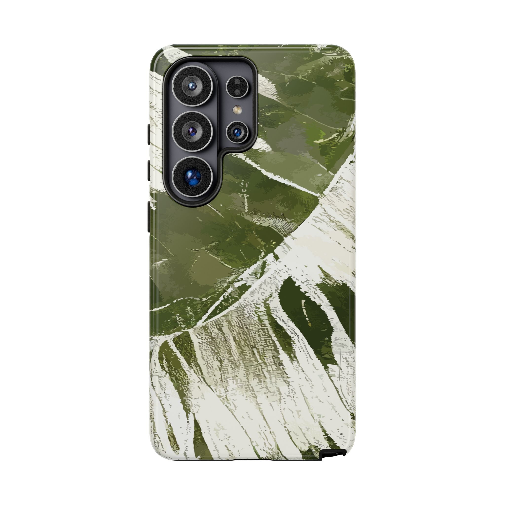 Island Breeze Tough Samsung Galaxy Case Side View - Dual Layer Drop Protection Hawaiian Phone Case - The Local Banyan