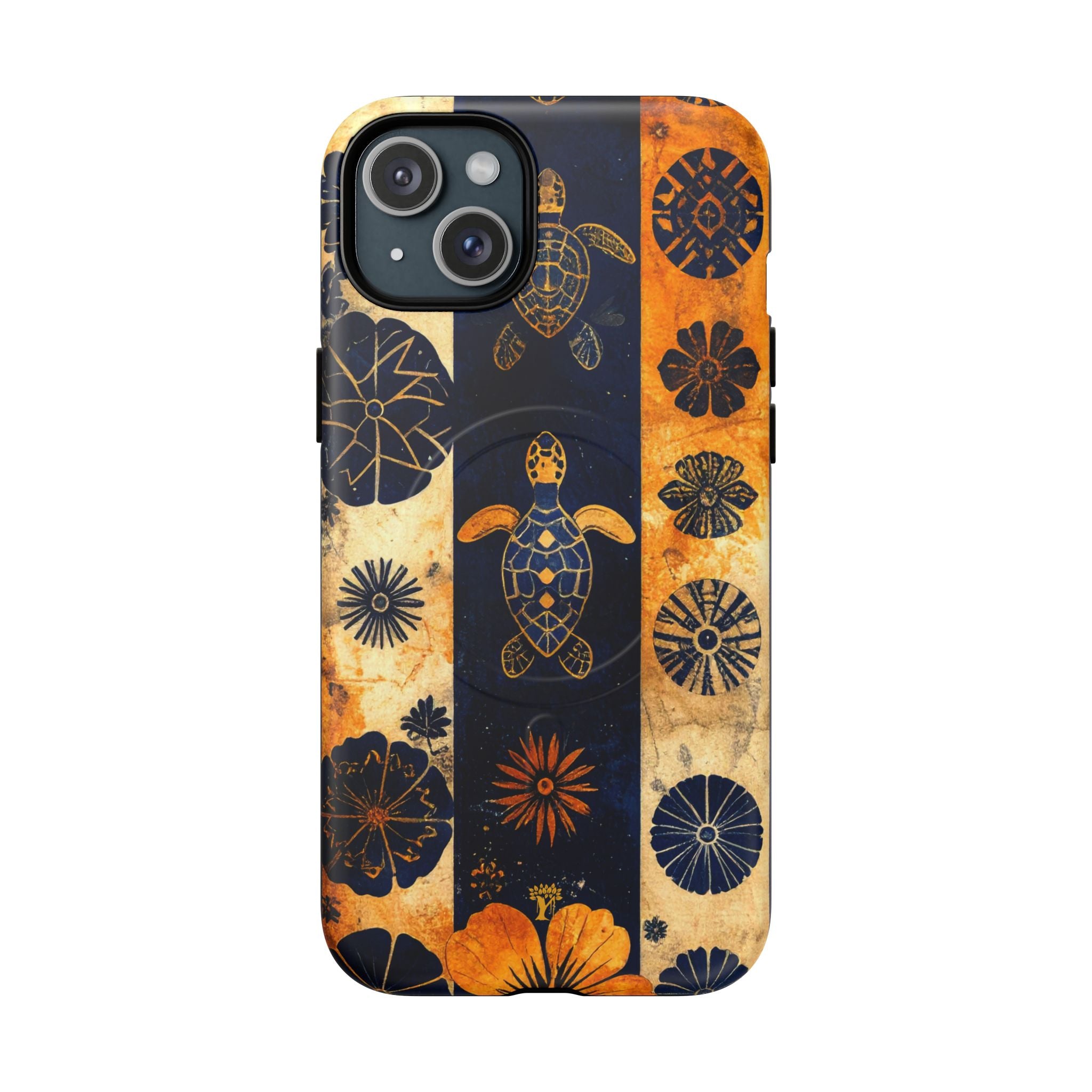 Tapa Pua Lehua Honu Magnetic Case for iPhone iPhone 15 Plus Matte The Local Banyan