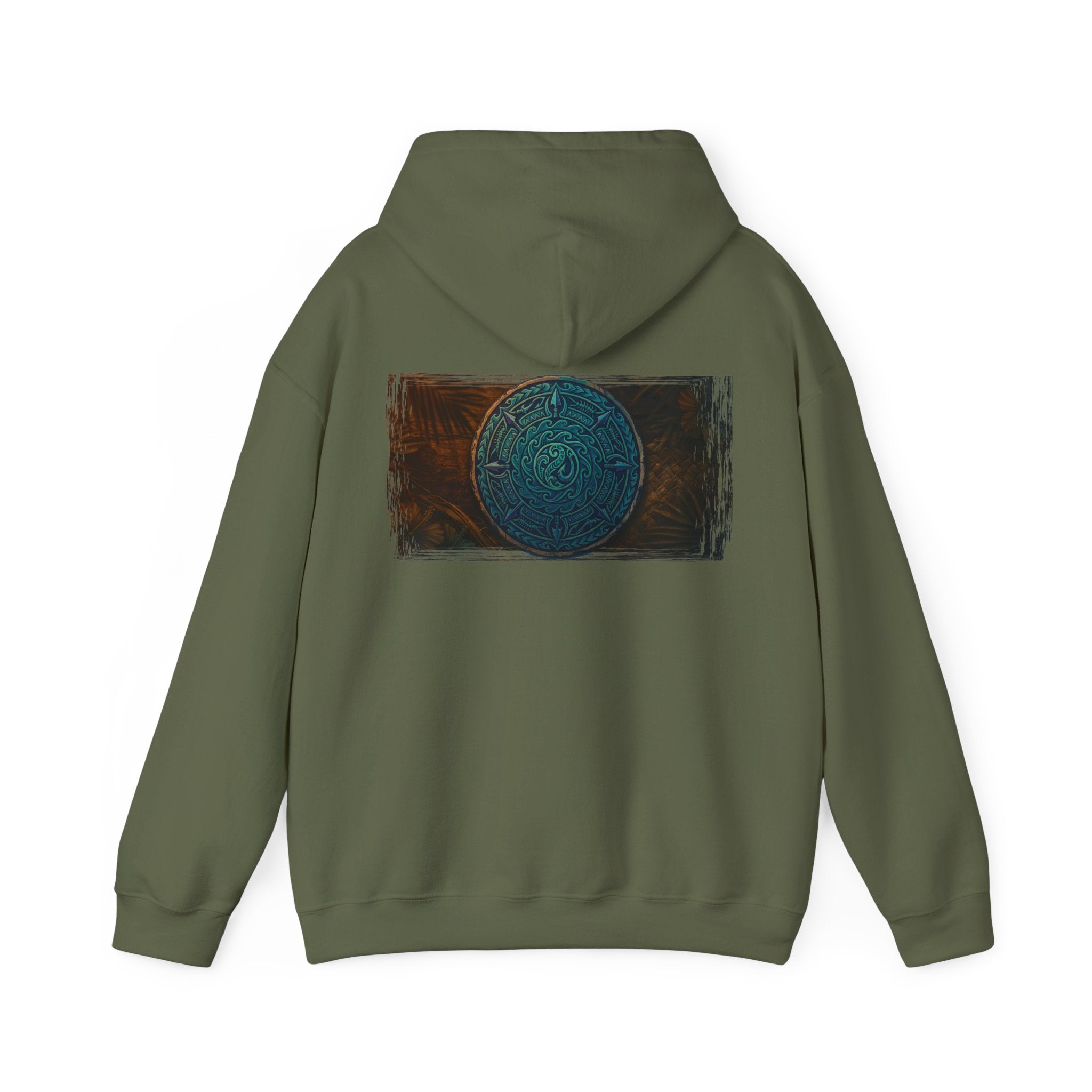 Makau Mana Heavy Blended Hooded Sweatshirt Military Green S The Local Banyan