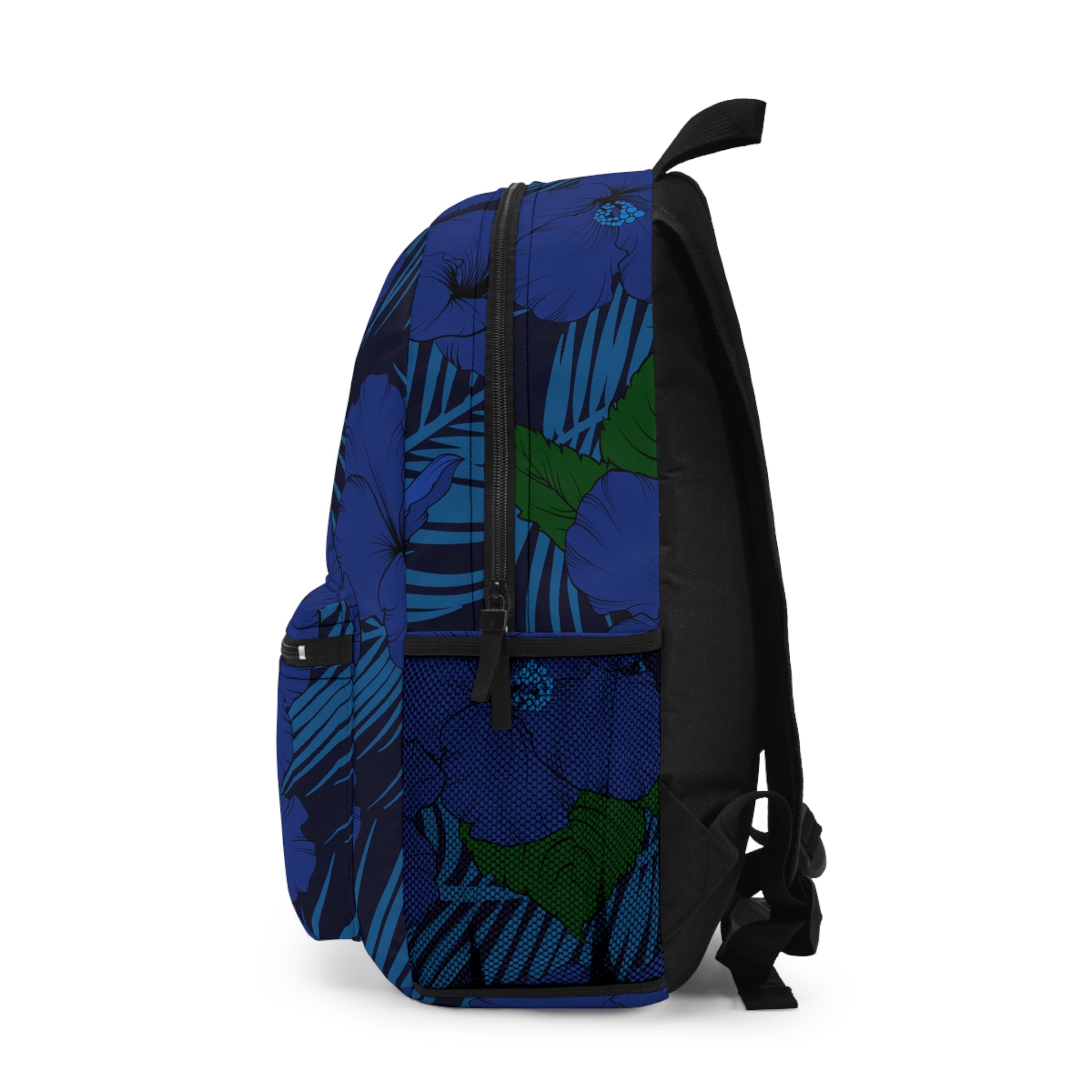 Deep Blue Hibiscus Lightweight Backpack Backpack The Local Banyan