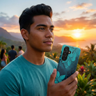 Moana Bloom Tough Samsung Galaxy Case Samsung Galaxy S26 Matte - Hawaiian Teal Plumeria Ocean Tribal Design - The Local Banyan