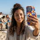 Sunset Ink MagSafe iPhone Case iPhone 15 Pro Max Matte - Hawaiian Plumeria Street Art Graffiti Tropical Design - The Local Banyan