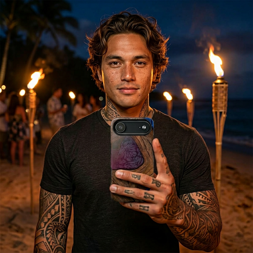 Rooted MagSafe iPhone Case iPhone 17 Air Glossy - Hawaiian Koa Wood Island Strength Tribal Design - The Local Banyan