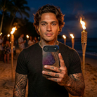 Rooted MagSafe iPhone Case iPhone 17 Air Glossy - Hawaiian Koa Wood Island Strength Tribal Design - The Local Banyan