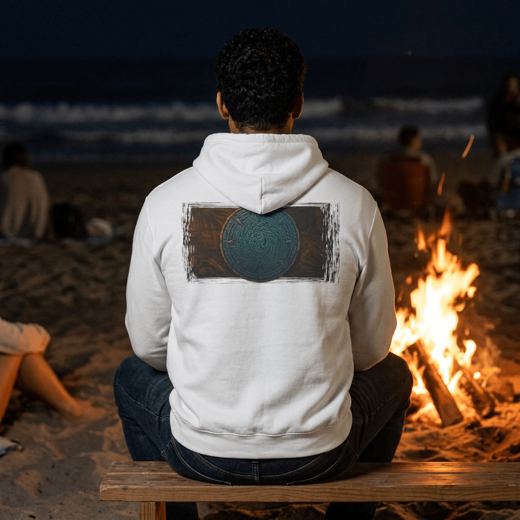 Makau Mana Heavy Blended Hooded Sweatshirt White S The Local Banyan