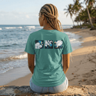 Coastal Bloom Garment Dyed Tee Seafoam S The Local Banyan
