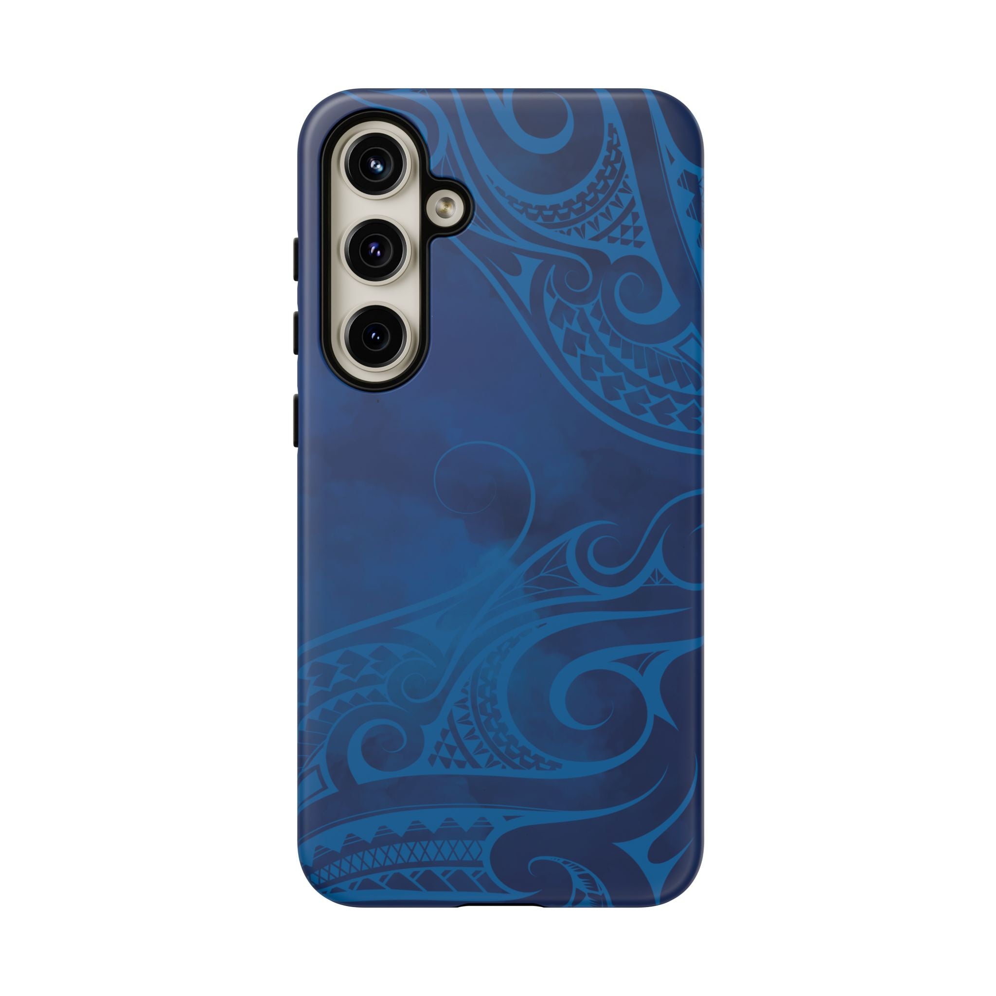Kai Legacy Tough Samsung Galaxy Case Detail View - Hawaiian Ocean Blue Polynesian Tribal Design Close Up - The Local Banyan