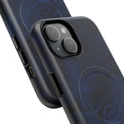 Midnight Essence MagSafe iPhone Case Detail View - Hawaiian Midnight Navy Polynesian Tribal Design Close Up - The Local Banyan