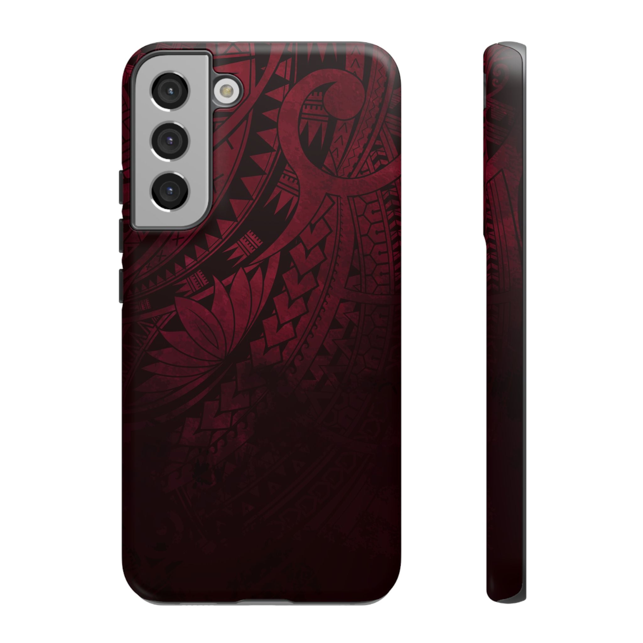 Eternal Ember Tough Samsung Galaxy Case Side View - Dual Layer Drop Protection Hawaiian Phone Case - The Local Banyan
