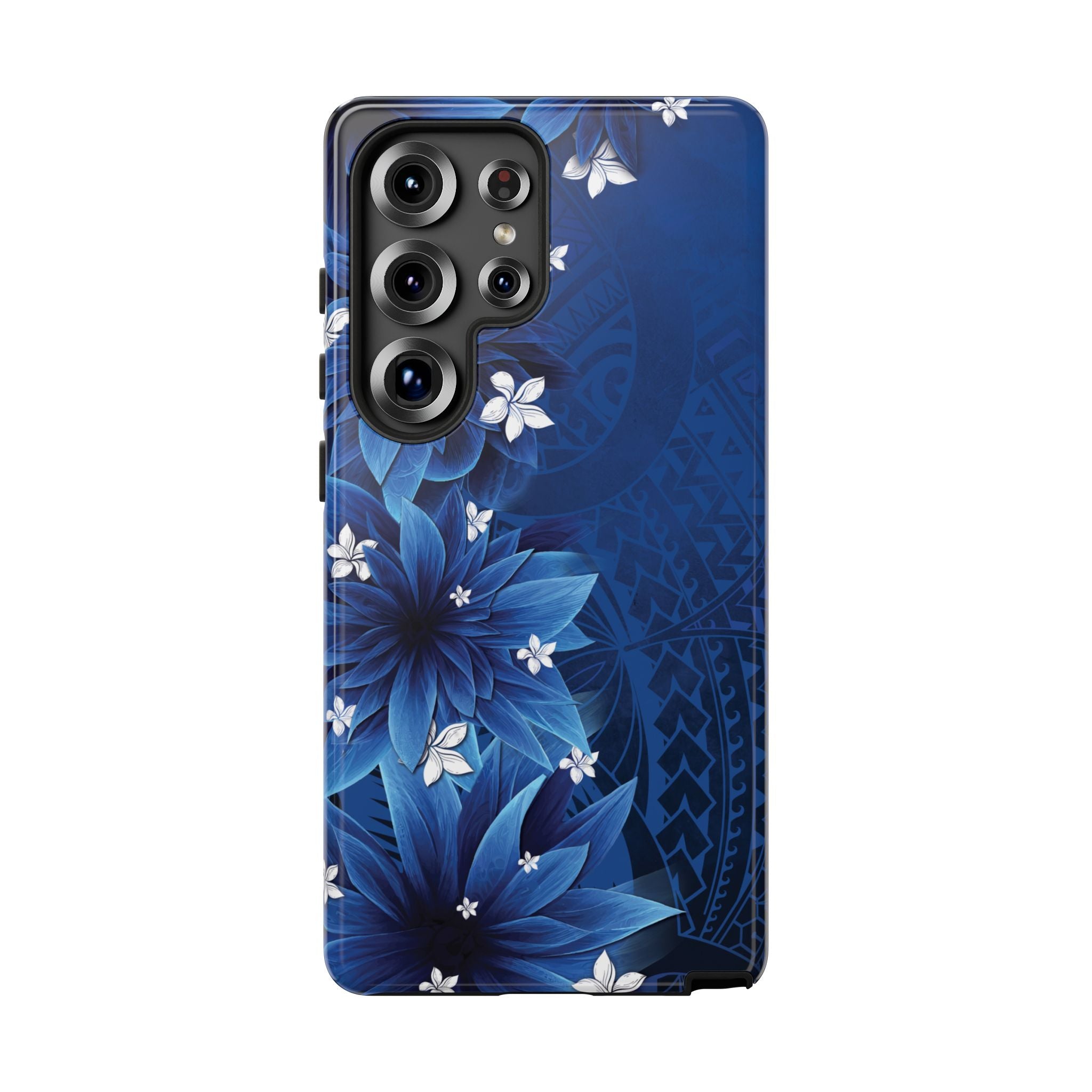 Hoku Pua Tough Samsung Galaxy Case Side View - Dual Layer Drop Protection Hawaiian Phone Case - The Local Banyan