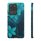 Moana Bloom Tough Samsung Galaxy Case Samsung Galaxy S20 Ultra Glossy - Hawaiian Teal Plumeria Ocean Tribal Design - The Local Banyan