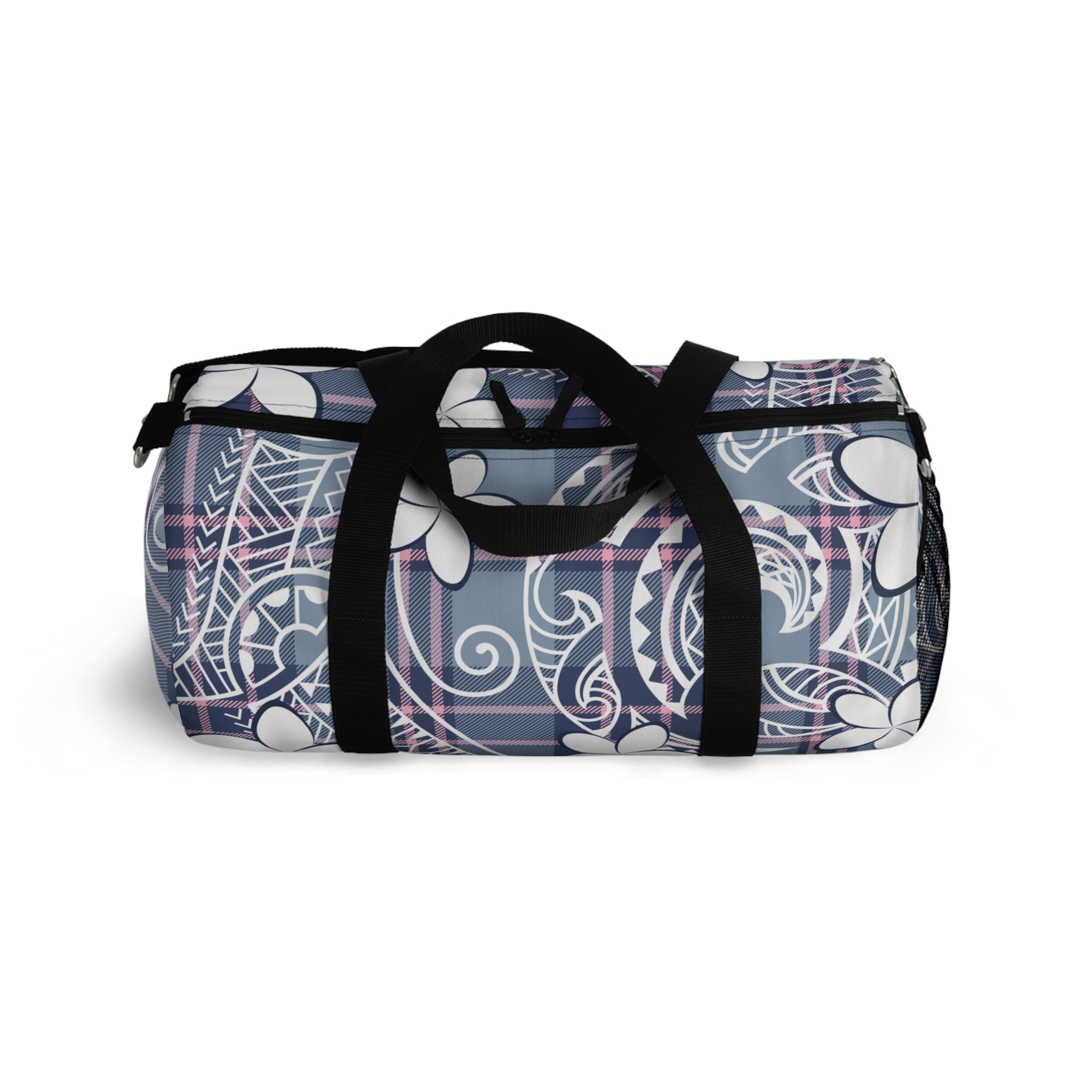 Plaid Plumeria Barrel Duffel Bag Duffels The Local Banyan