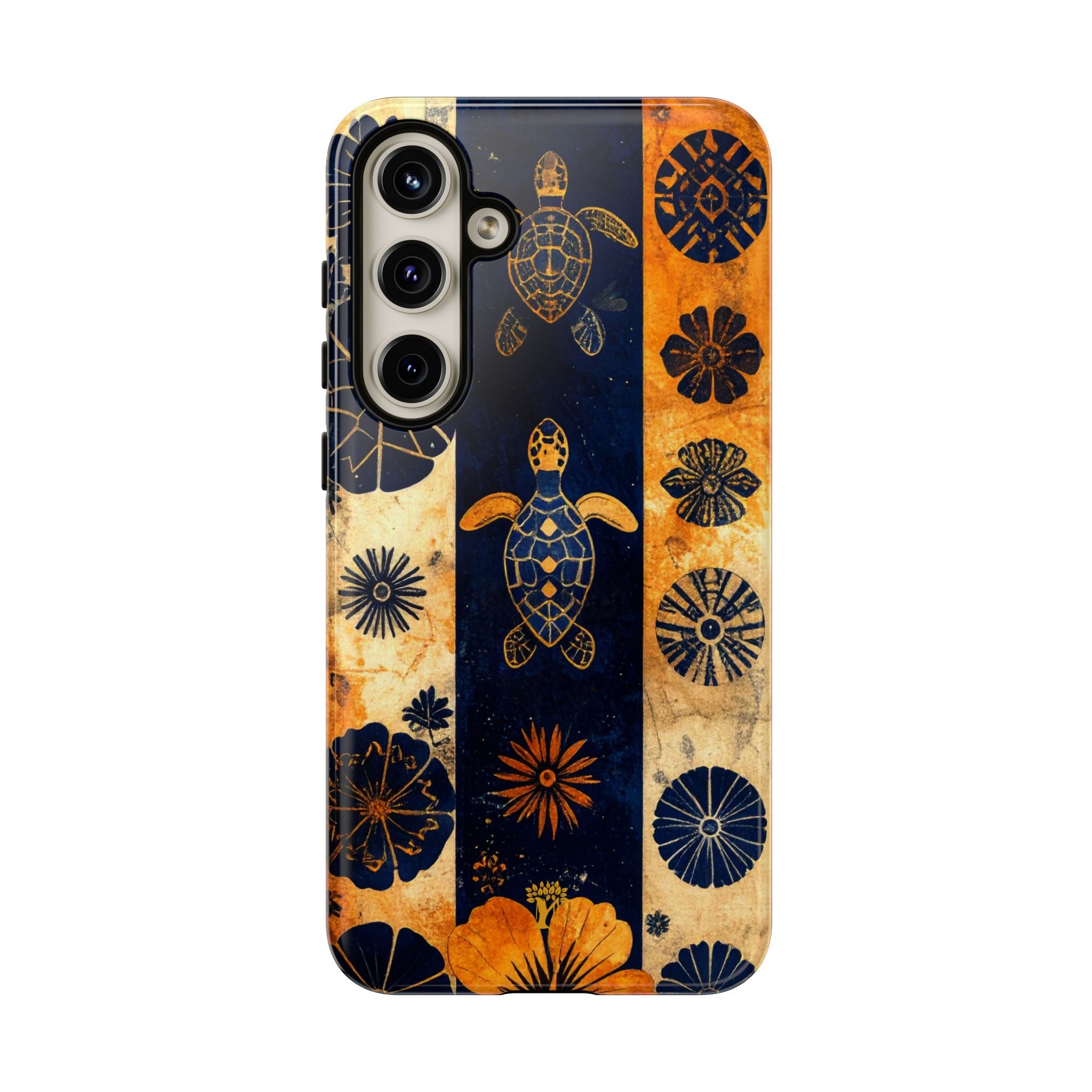 Tapa Pua Lehua Honu Tough Case for Samsung Galaxy Samsung Galaxy S24 Plus Glossy The Local Banyan