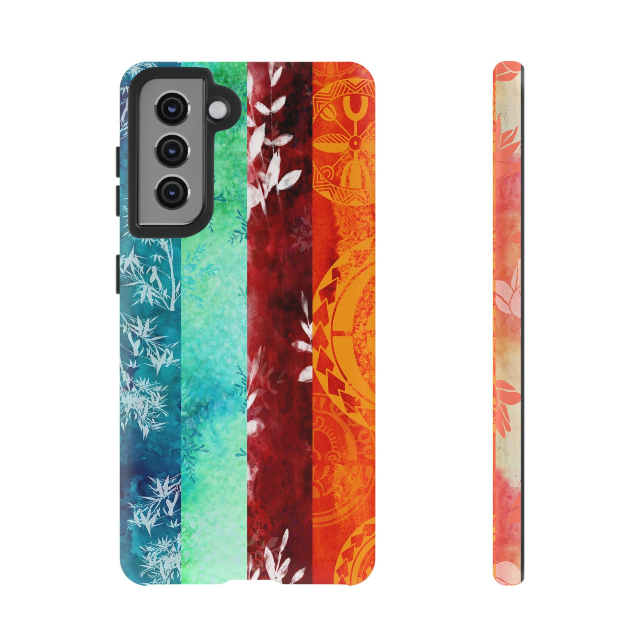 Island Vibes Tough Samsung Galaxy Case Samsung Galaxy S21 Matte - Hawaiian Colorful Tropical Floral Design - The Local Banyan