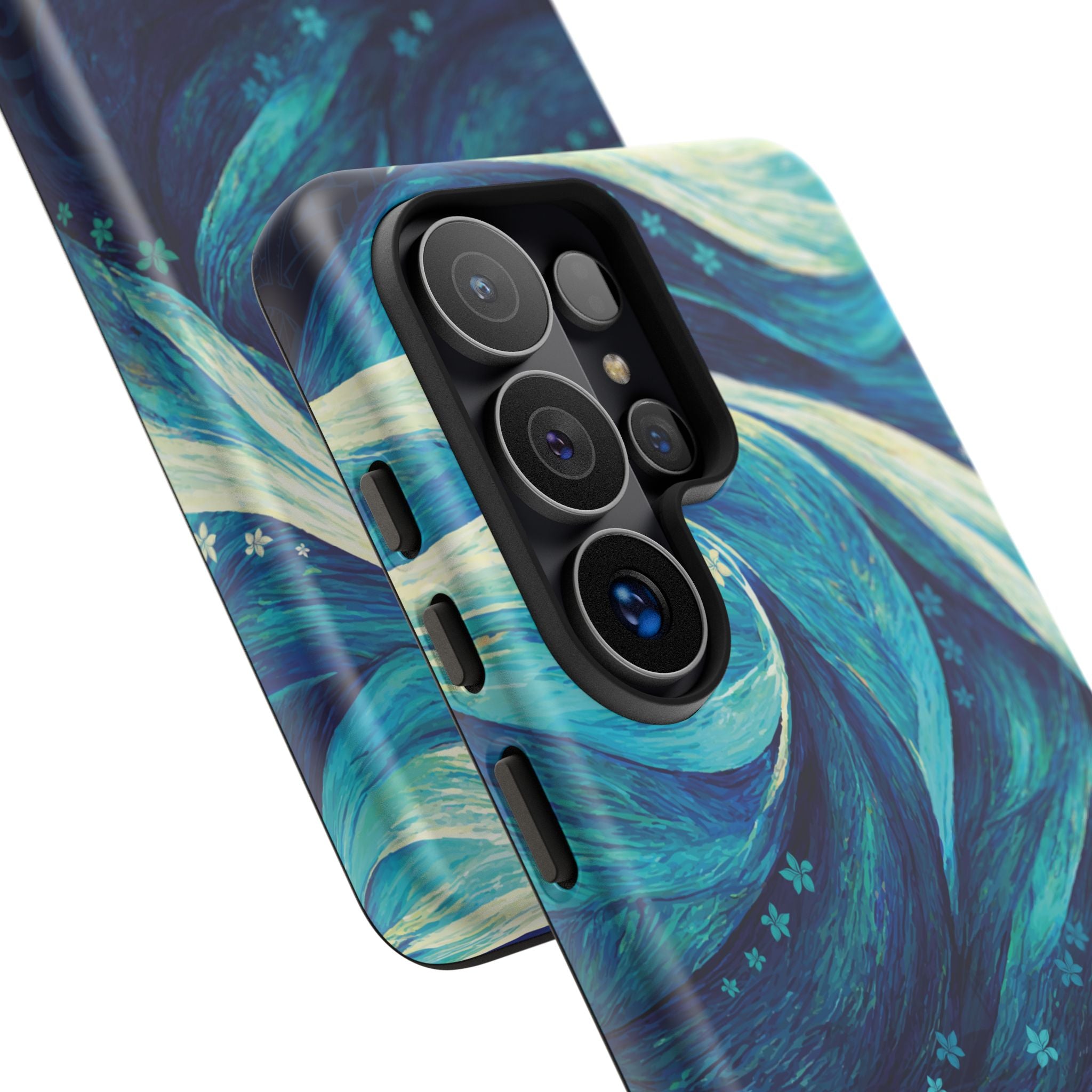 Eternal Mana Tough Samsung Galaxy Case Detail View - Hawaiian Ocean Wave Polynesian Tribal Design Close Up - The Local Banyan