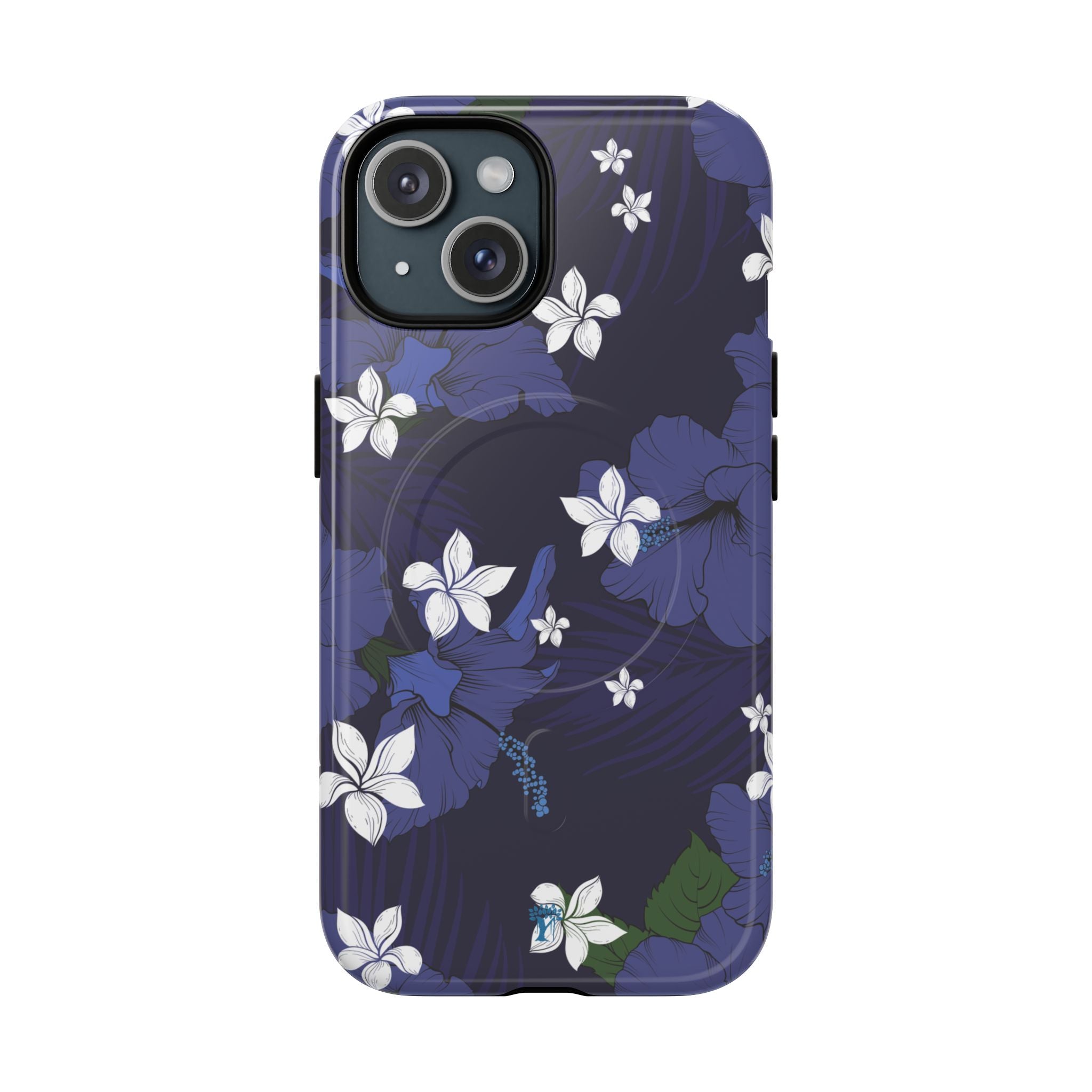 Vintage Blue Magnetic Tough Case for iPhone iPhone 15 Glossy The Local Banyan