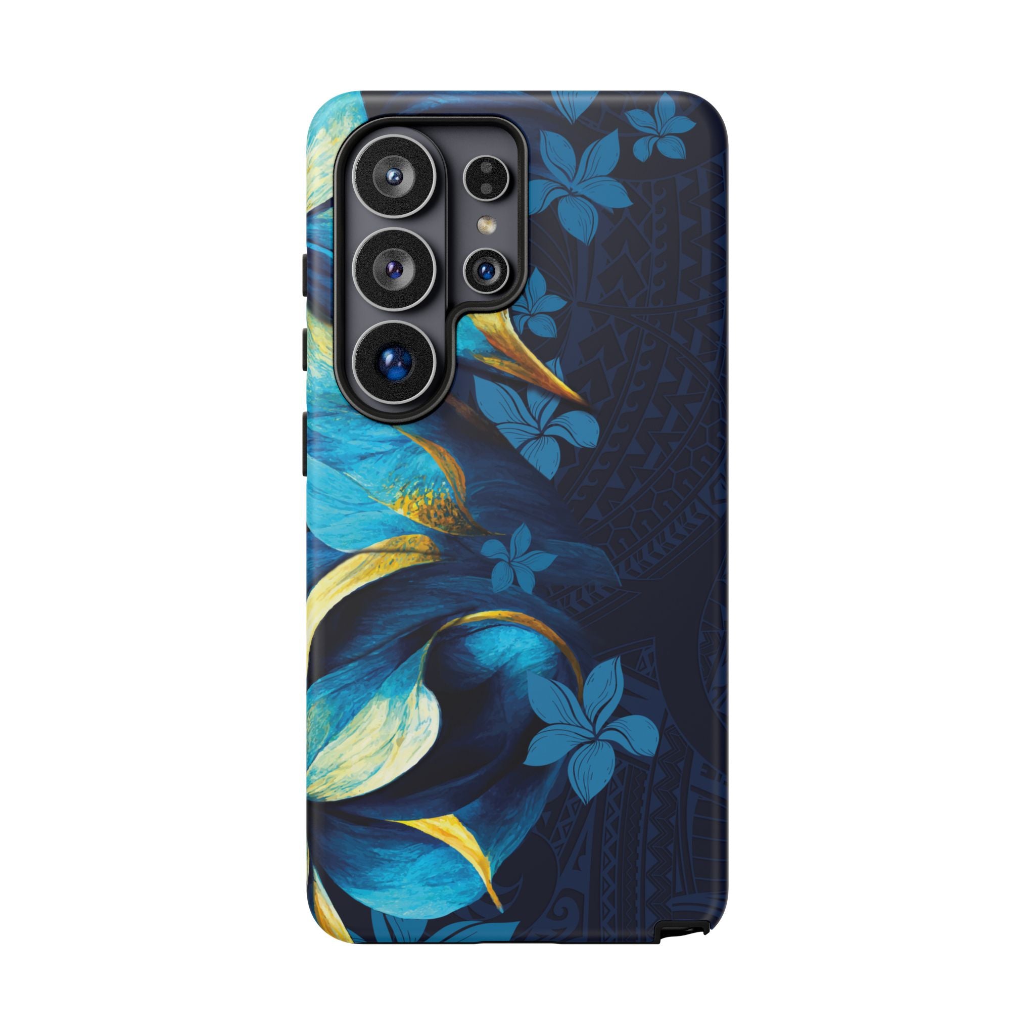 Po Mahina Tough Samsung Galaxy Case Side View - Dual Layer Drop Protection Hawaiian Phone Case - The Local Banyan