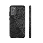 Tribal Guardian Tough Samsung Galaxy Case Samsung Galaxy S20 FE Glossy - Hawaiian Black on Black Polynesian Tribal Design - The Local Banyan