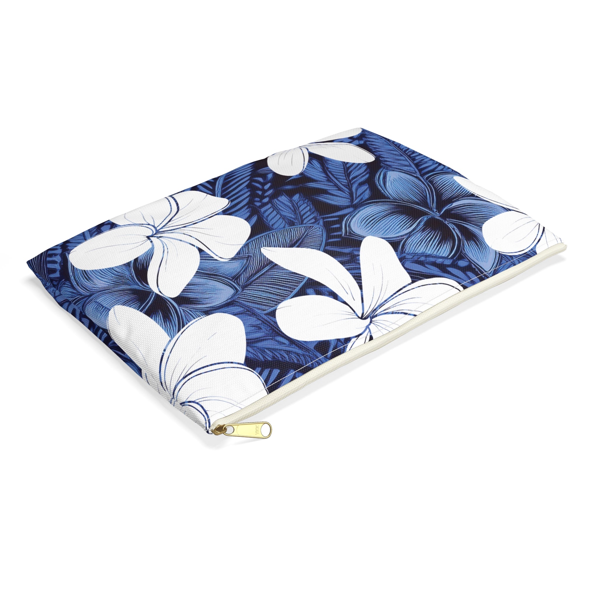 Eternal Blue Plumeria Travel Pouch Pouches The Local Banyan