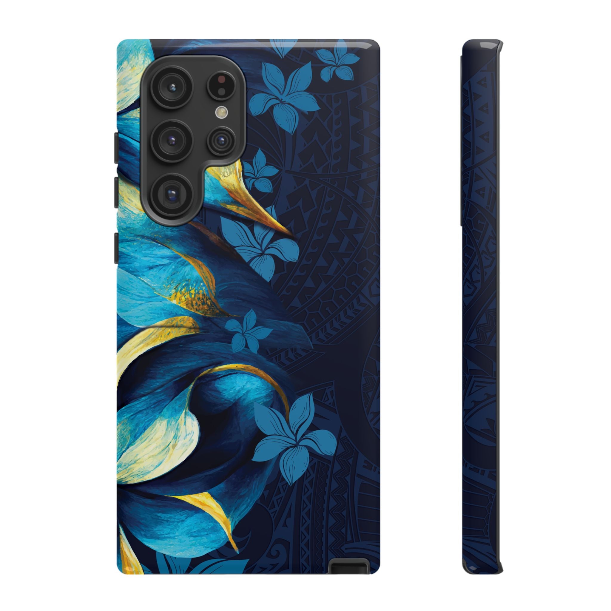 Po Mahina Tough Samsung Galaxy Case Side View - Dual Layer Drop Protection Hawaiian Phone Case - The Local Banyan
