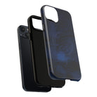 Midnight Essence MagSafe iPhone Case Detail View - Hawaiian Midnight Navy Polynesian Tribal Design Close Up - The Local Banyan