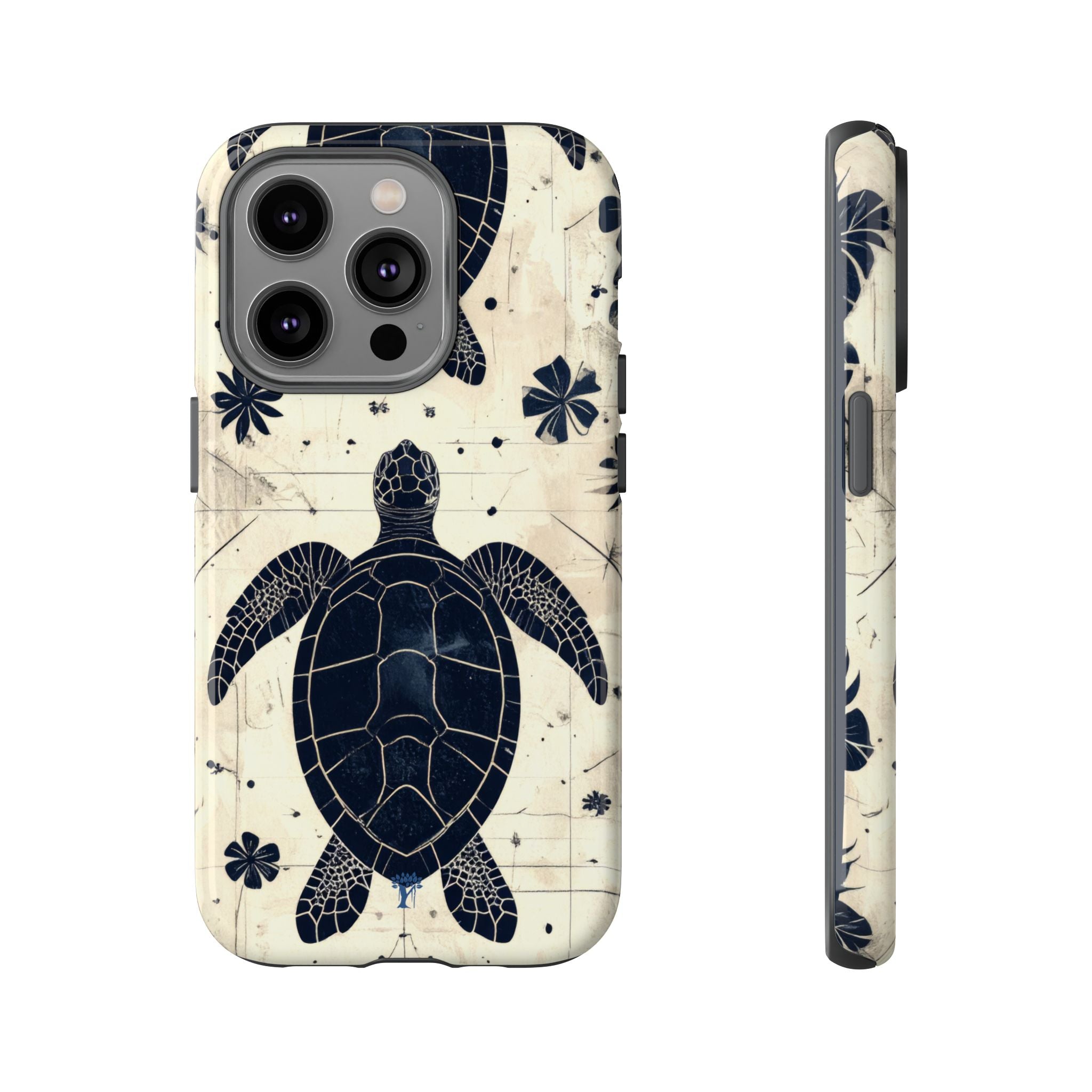 Tapa Keʻa Honu Tough Case for iPhone iPhone 14 Pro Glossy The Local Banyan