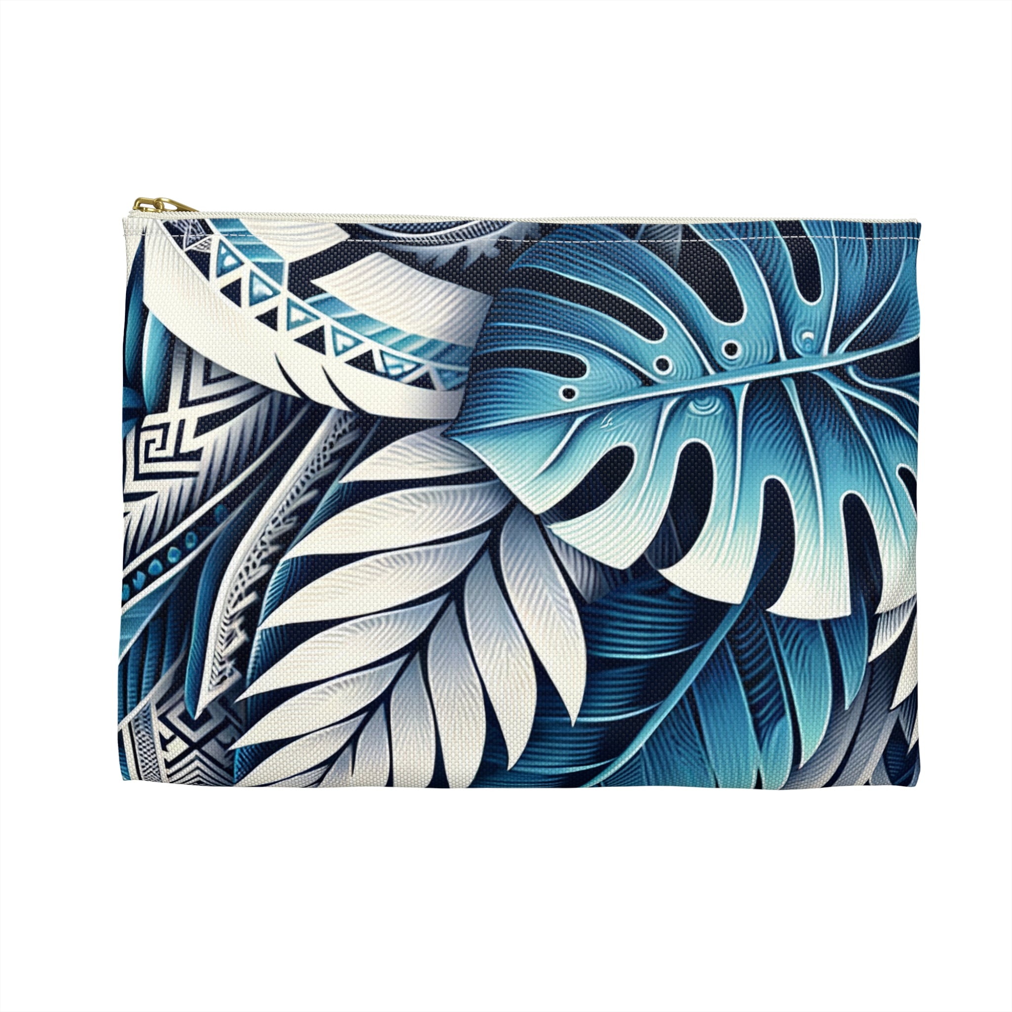 Paradise Tribal Travel Pouch Pouches The Local Banyan Small White zipper