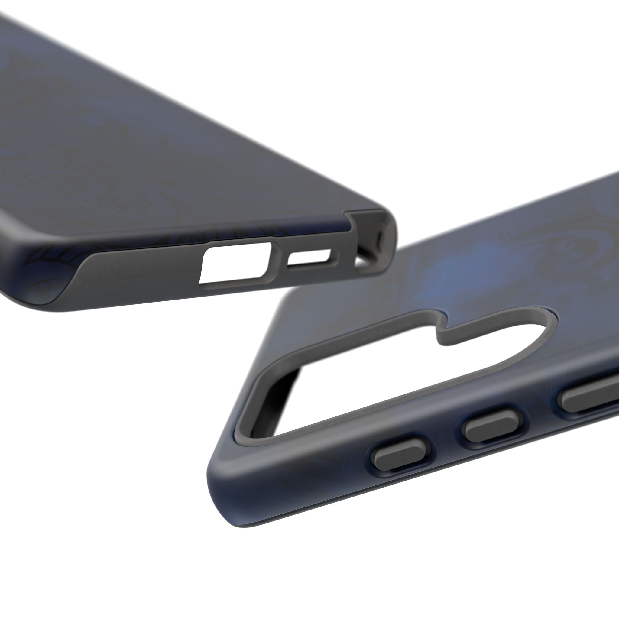 Midnight Essence Tough Samsung Galaxy Case Side View - Dual Layer Drop Protection Hawaiian Phone Case - The Local Banyan