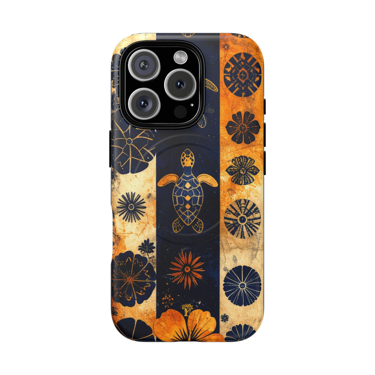 Tapa Pua Lehua Honu Magnetic Case for iPhone iPhone 16 Pro Matte The Local Banyan