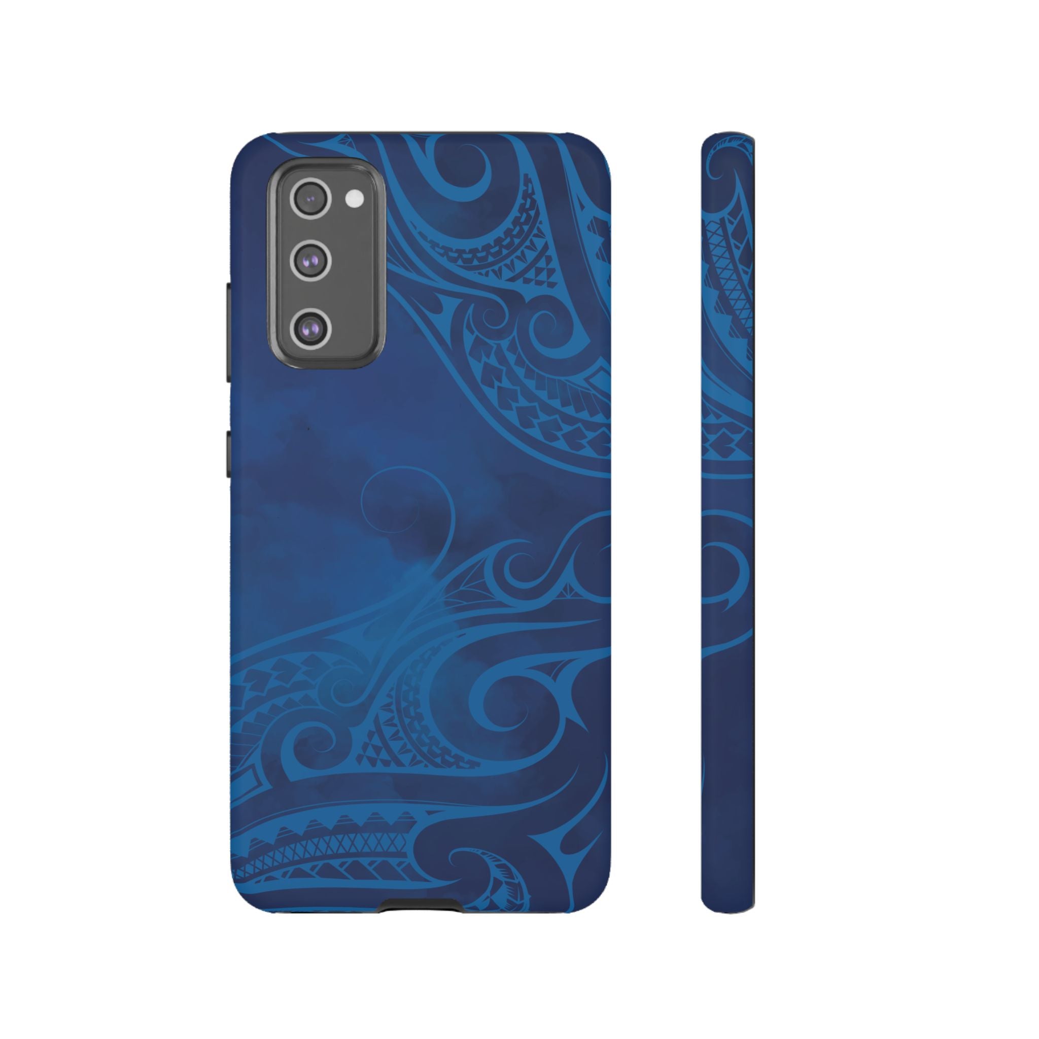 Kai Legacy Tough Samsung Galaxy Case Samsung Galaxy S20 FE Matte - Hawaiian Ocean Blue Polynesian Tribal Design - The Local Banyan