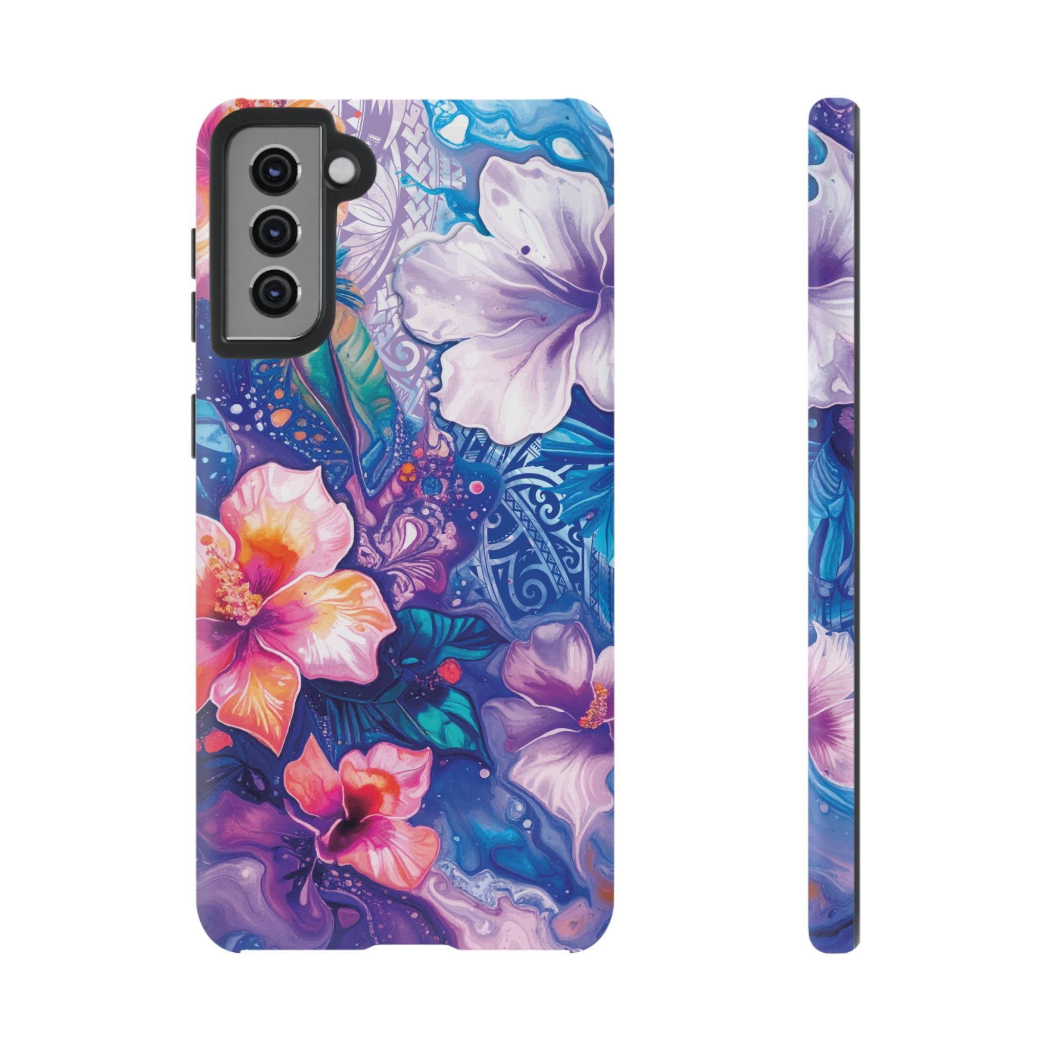 Aloha Wai Tough Samsung Galaxy Case Samsung Galaxy S21 Plus Matte - Hawaiian Aloha Tropical Floral Design - The Local Banyan